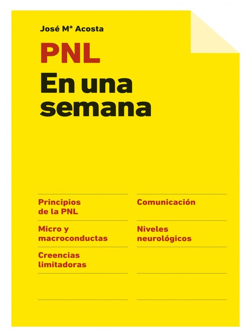 Title details for PNL En una semana by José Mª Acosta - Available
